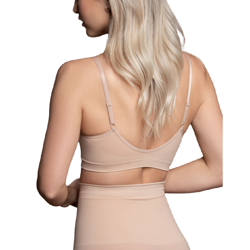 BYE-BRA - MEDIUM CONTROL SUJETADOR SIN COSTURAS BEIGE TALLA XL - Imagen 3
