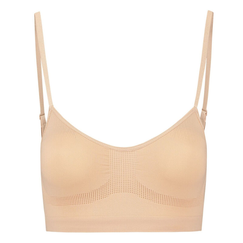 BYE-BRA - MEDIUM CONTROL SUJETADOR SIN COSTURAS BEIGE TALLA XL - Imagen 2