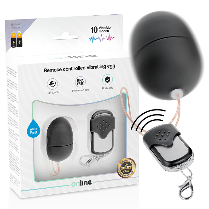 ONLINE - HUEVO VIBRADOR CONTROL REMOTO S NEGRO - Imagen 4