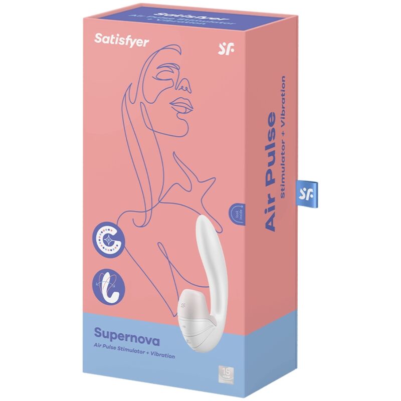 SATISFYER - SUPERNOVA ESTIMULADOR Y VIBRADOR BLANCO - Imagen 2
