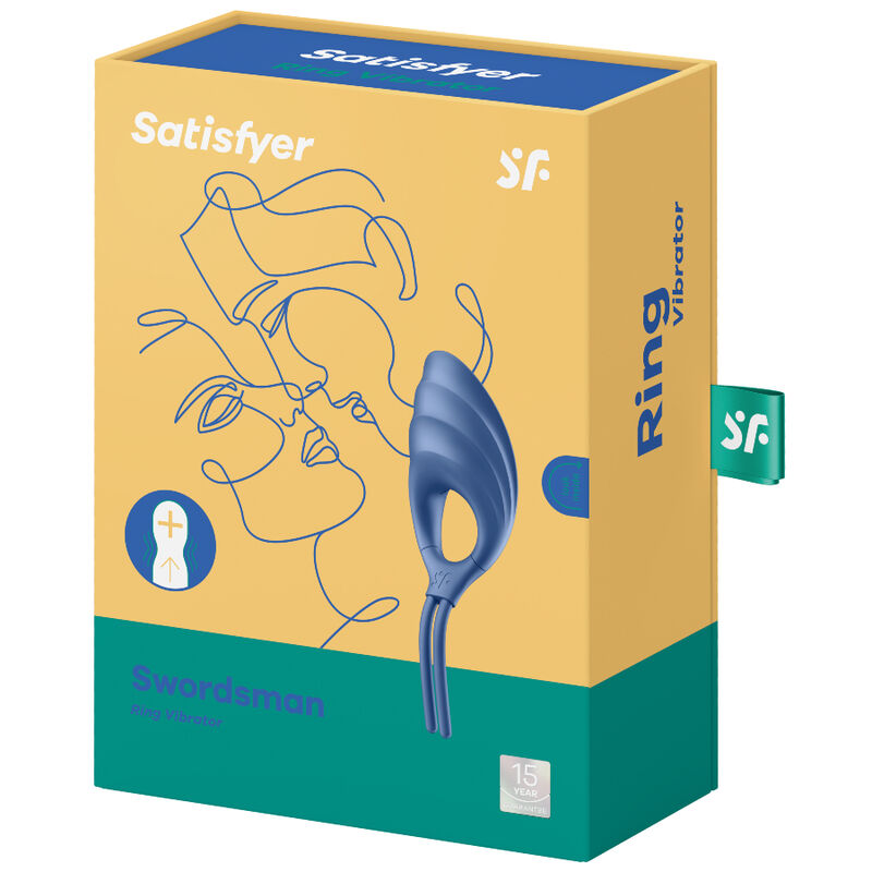 SATISFYER - SWORDSMAN ANILLO VIBRADOR AZUL - Imagen 3