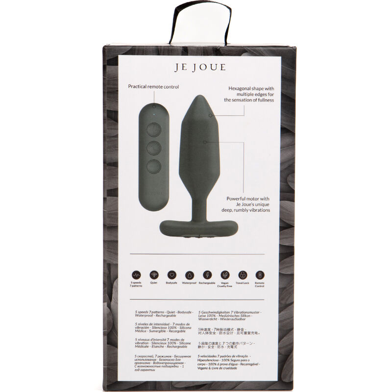 JE JOUE - ONYX PLUG ANAL VIBRADOR NEGRO - Imagen 3