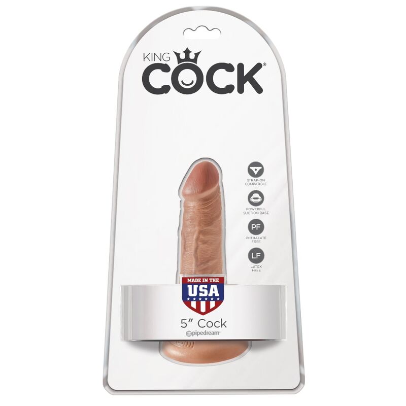 KING COCK - PENE REALÍSTICO 12 CM CARAMELO - Imagen 4
