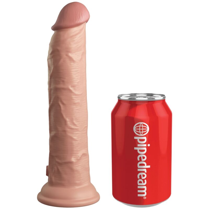 KING COCK - ÉLITE DILDO REALÍSTICO VIBRADOR & SILICONA CONTROL REMOTO 23 CM