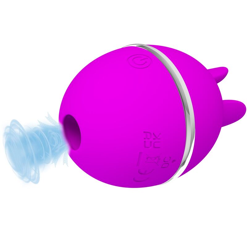PRETTY LOVE - VIBRADOR DE SILICONA REDONDO GEMINI BALL MORADO - Imagen 2