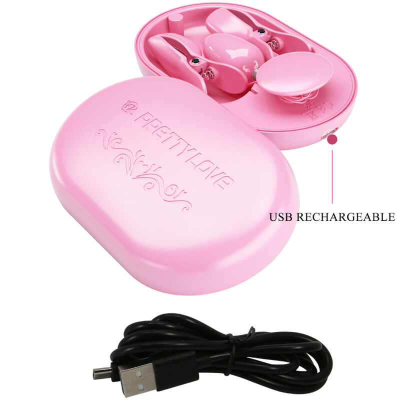 PRETTY LOVE - SURPRISE BOX PINZAS ELECTRO ESTIMULACION ROSA - Imagen 3