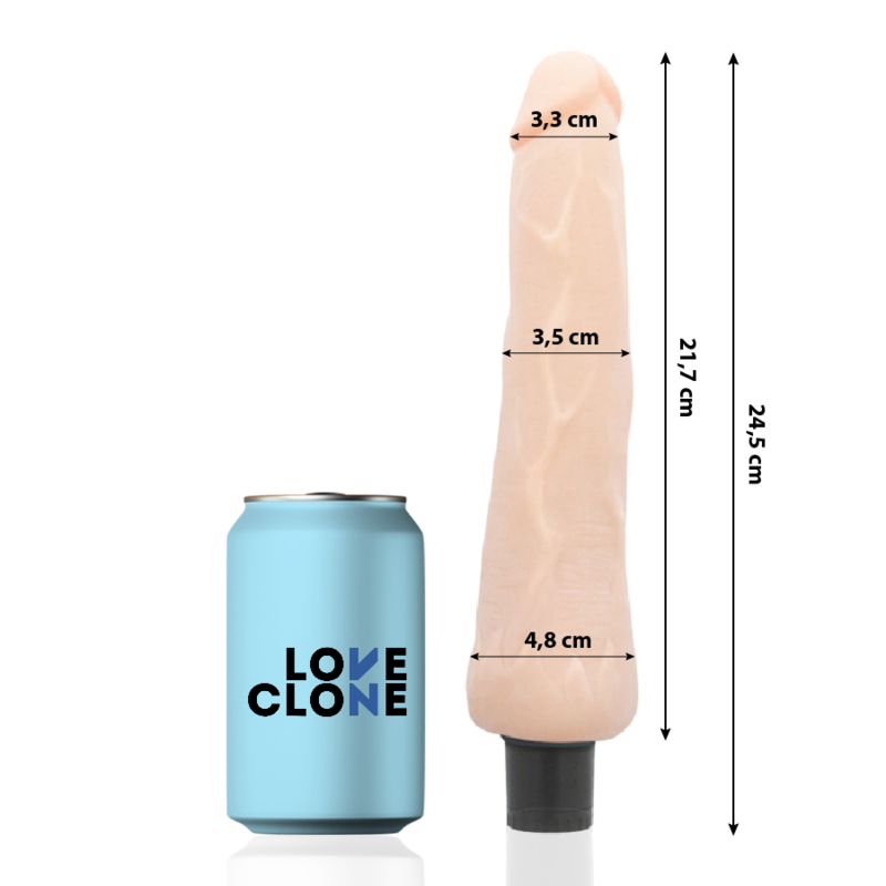 LOVECLONE - RAGNAR VIBRADOR REALÍSTICO SELF LUBRICATION 24.5 CM -O- 3.5 CM - Imagen 2