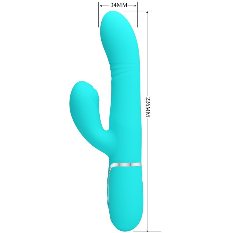 PRETTY LOVE - VIBRADOR PUNTO G MULTIFUNCIÓN VERDE AGUA - Imagen 3
