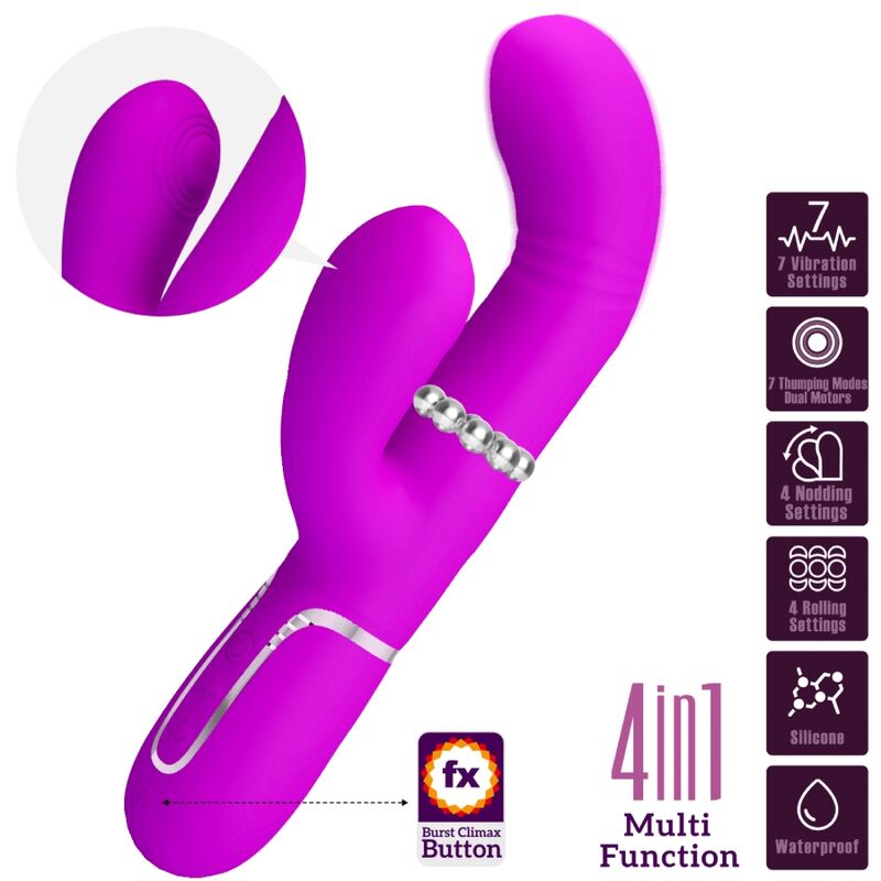PRETTY LOVE - VIBRADOR PUNTO G MULTIFUNCIÓN FUCSIA - Imagen 2