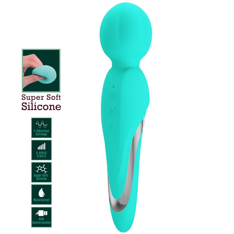 PRETTY LOVE - WALTER VIBRADOR WAND VERDE AGUA - Imagen 5