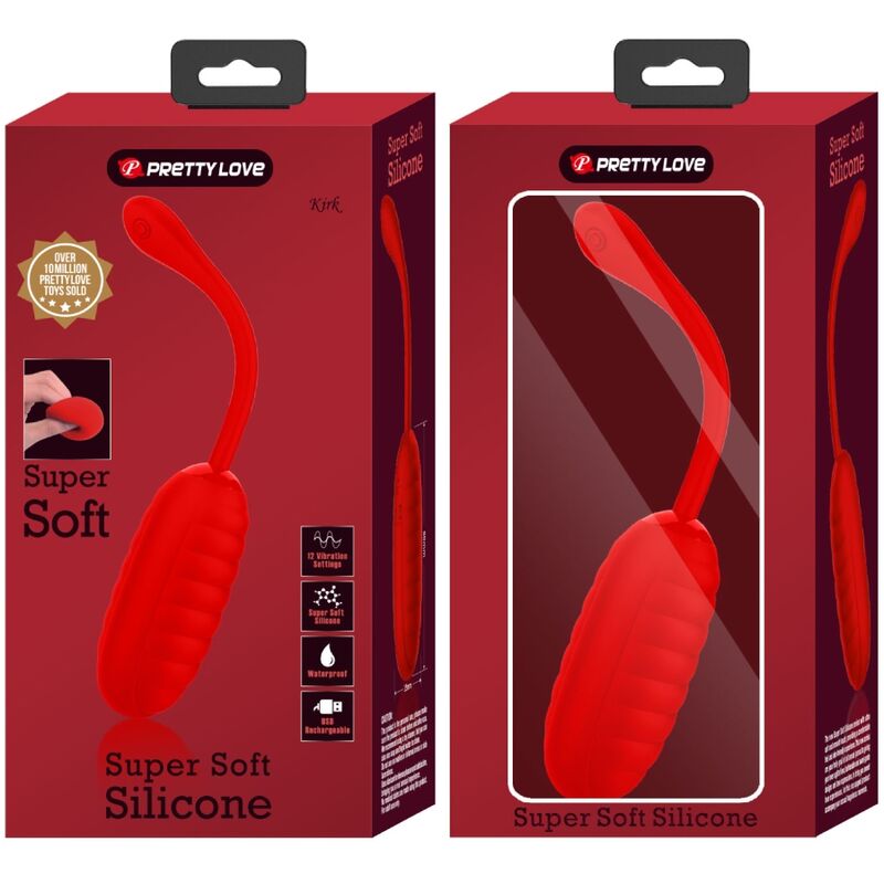 PRETTY LOVE - KIRK HUEVO VIBRADOR RECARGABLE ROJO - Imagen 9