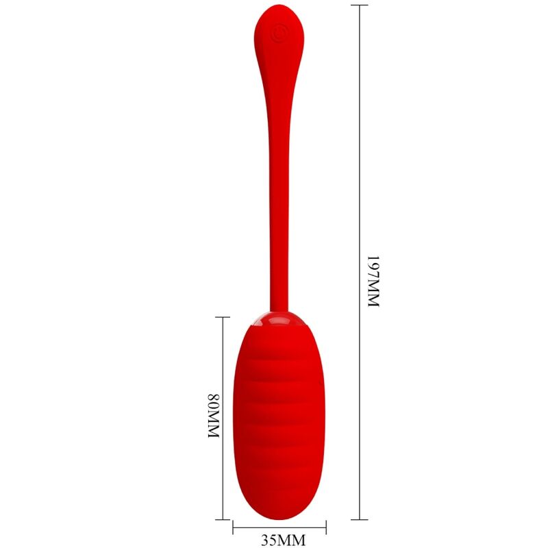PRETTY LOVE - KIRK HUEVO VIBRADOR RECARGABLE ROJO - Imagen 6