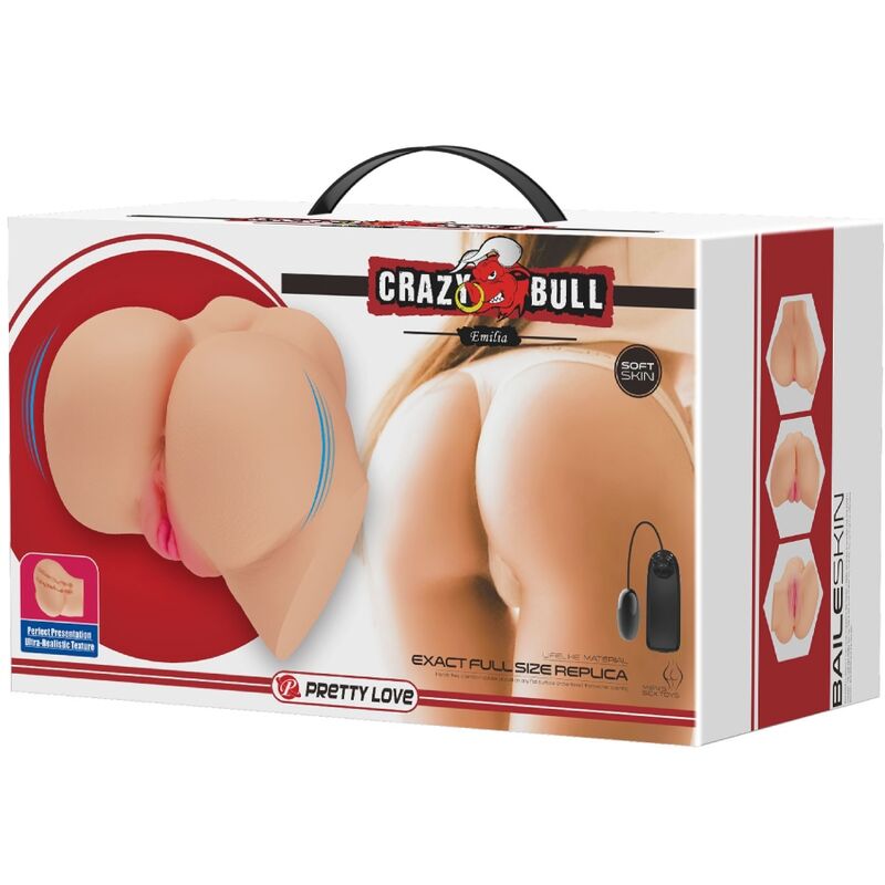 CRAZY BULL - VAGINA Y ANO REALÍSTICOS VIBRADOR EMILIA - Imagen 2