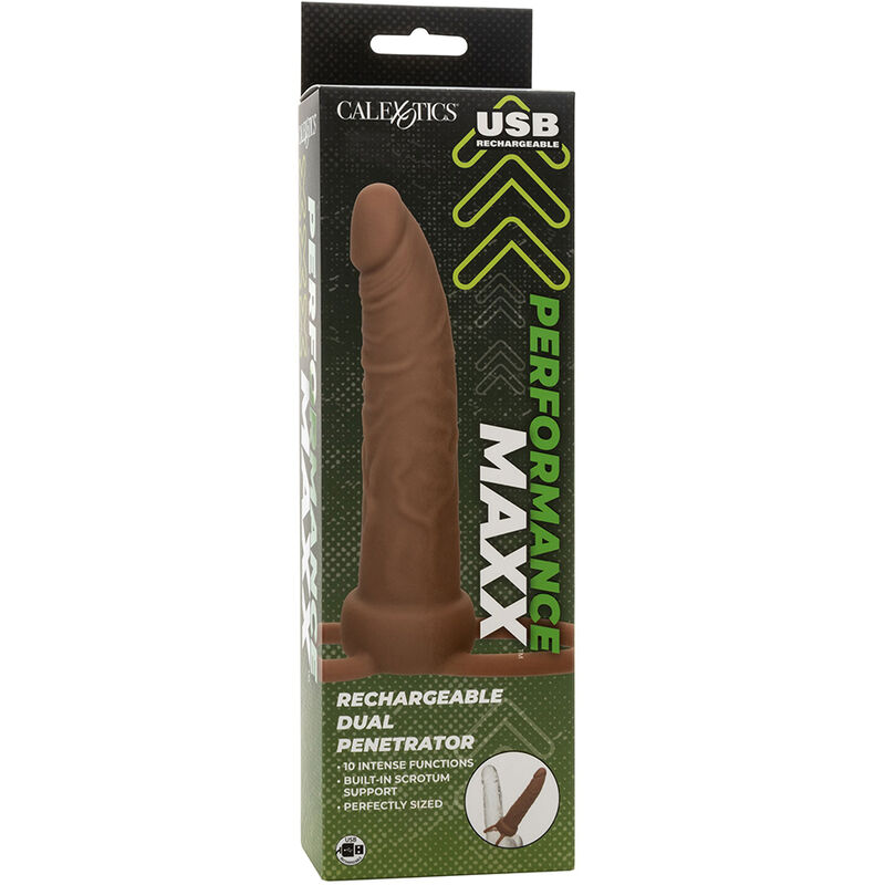CALEXOTICS - PERFORMANCE MAXX DOBLE PENETRADOR RECARGABLE PIEL MORENO - Imagen 2