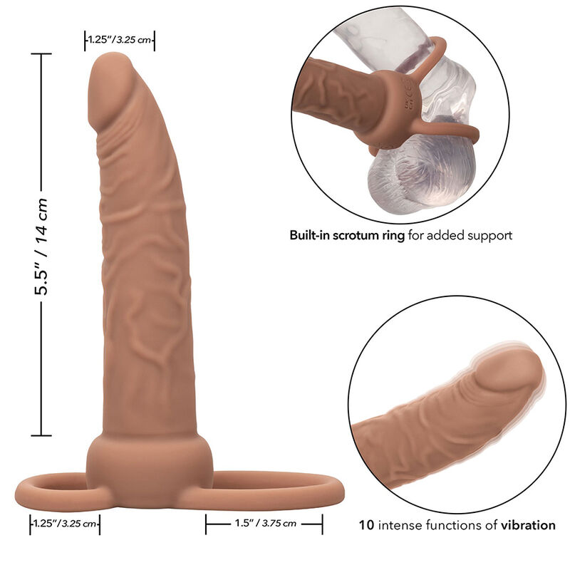 CALEXOTICS - PERFORMANCE MAXX DOBLE PENETRADOR RECARGABLE PIEL MORENO - Imagen 5
