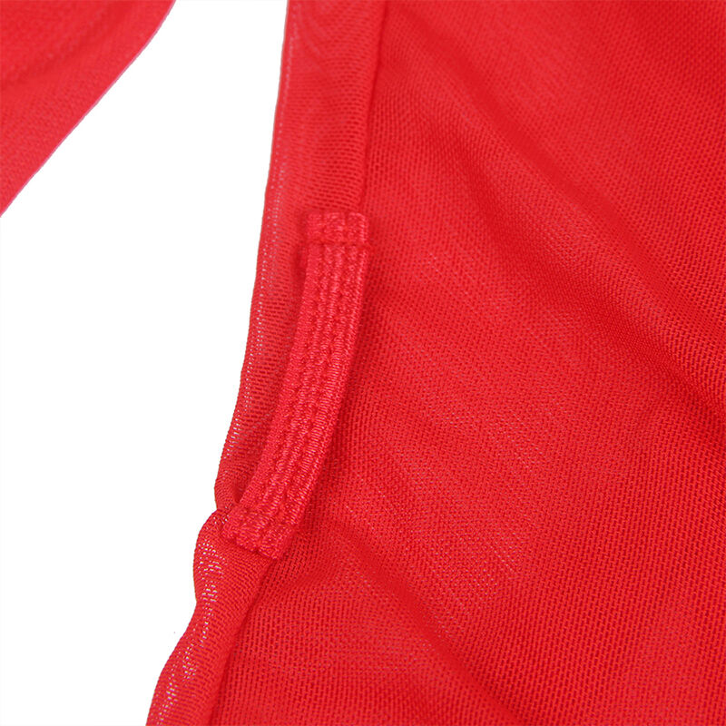 SUBBLIME - BATA TELA TRANSPARENTE DETALLE ENCAJE ROJO S/M - Imagen 7