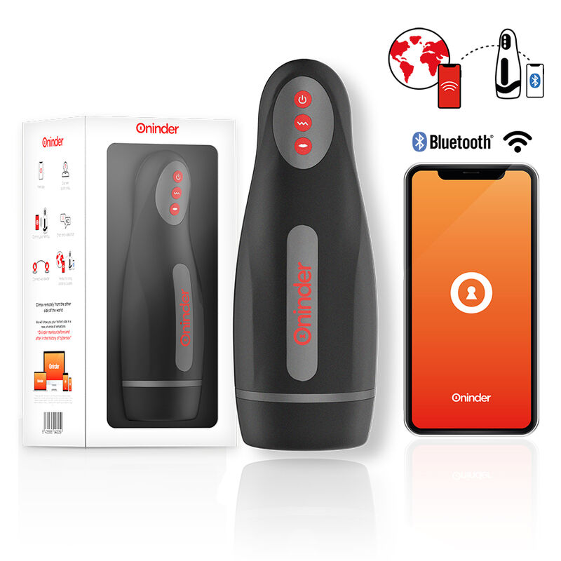 ONINDER - SEOUL MASTURBADOR MASCULINO DE COMPRESIÓN Y VIBRACIÓN - APP GRATUITA