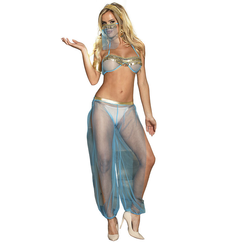 SUBBLIME - SET DE LENCERIA INDIA STYLE AZUL L/XL - Imagen 2