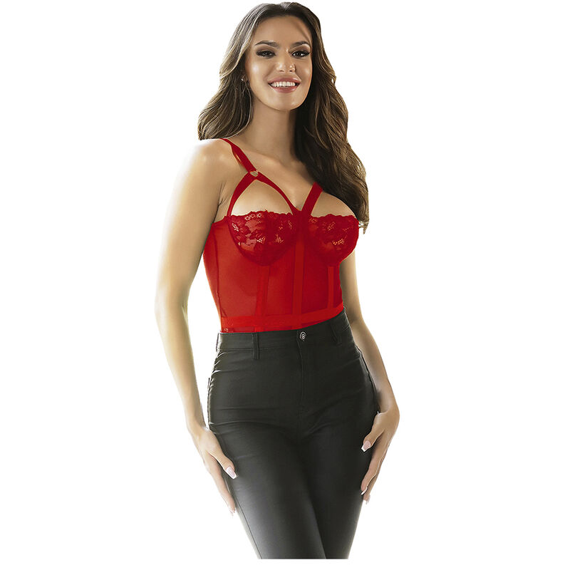 SUBBLIME - TEDDY CON LIGUERO DETALLE TIRAS PECHO ROJO S/M - Imagen 12