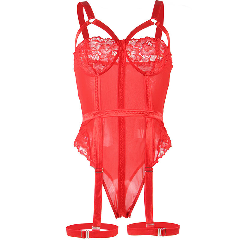 SUBBLIME - TEDDY CON LIGUERO DETALLE TIRAS PECHO ROJO S/M - Imagen 2