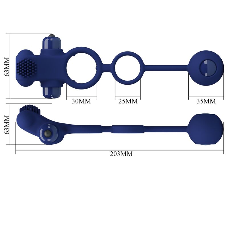 PRETTY LOVE - REMINGTON DOBLE ANILLO VIBRADOR CON PLUG AZUL - Imagen 9