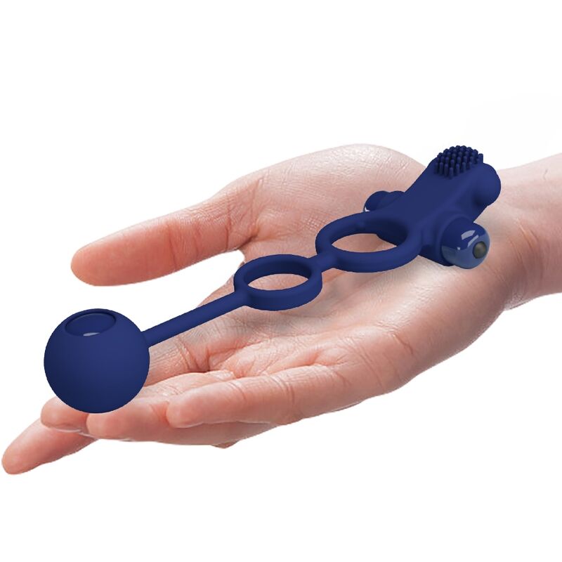 PRETTY LOVE - REMINGTON DOBLE ANILLO VIBRADOR CON PLUG AZUL - Imagen 8