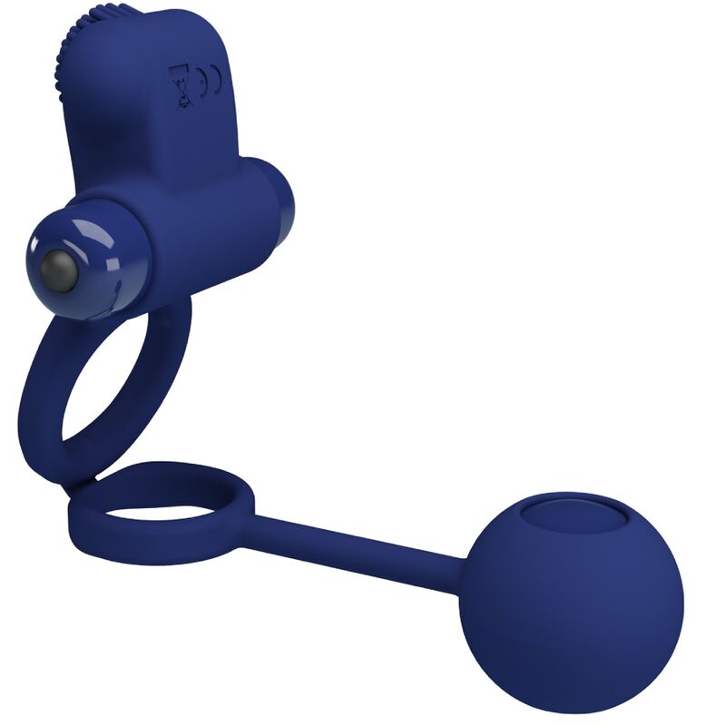 PRETTY LOVE - REMINGTON DOBLE ANILLO VIBRADOR CON PLUG AZUL - Imagen 6