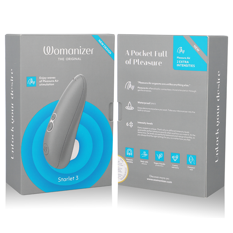 WOMANIZER - STARLET 3 ESTIMULADOR CLÍTORIS GRIS - Imagen 3