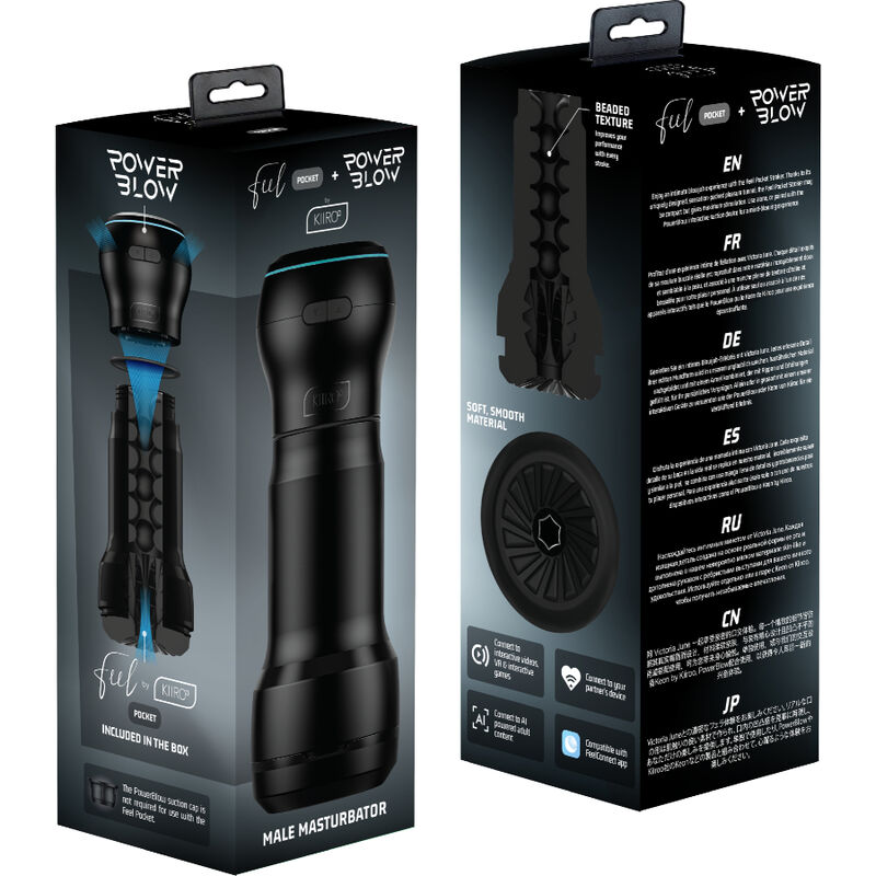 KIIROO - FEEL POCKET MASTURBADOR MASCULINO BOLSILLO + POWER BLOW - Imagen 4