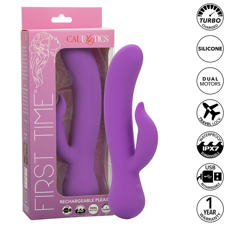 CALEXOTICS - FIRST TIME VIBRADOR COMPLACIENTE RECARGABLE MORADO - Imagen 10
