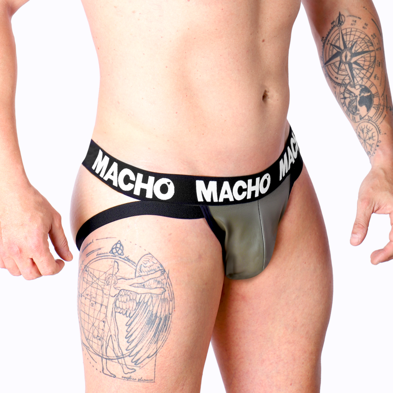 MACHO - MX27GR JOCK CUERO GRIS BEIGE M - Imagen 3