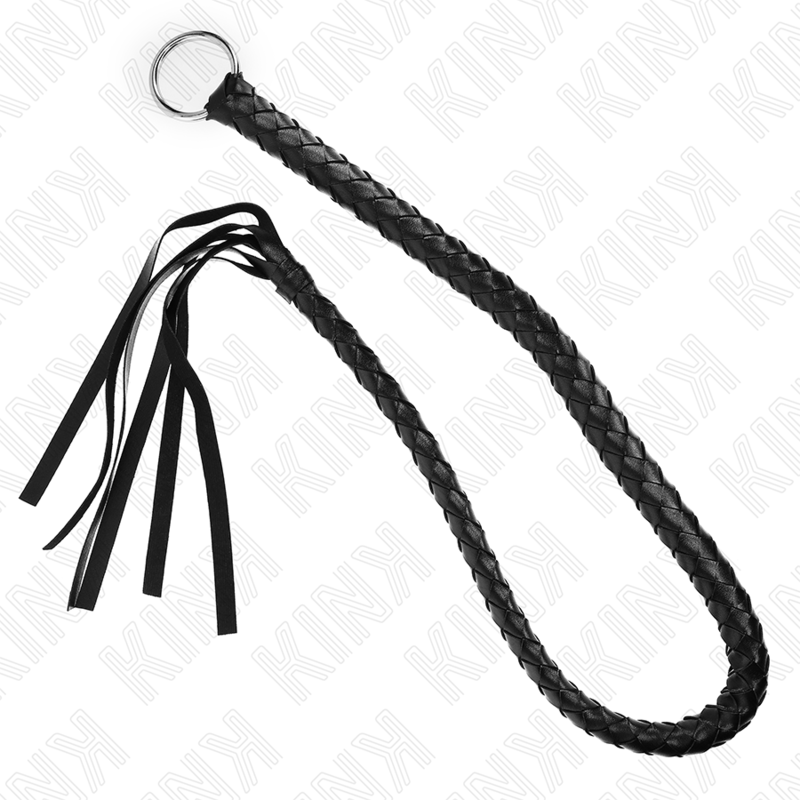 KINK - LÁTIGO DE SERPIENTE CON ANILLO DE MANO NEGRO 65 CM - Imagen 2
