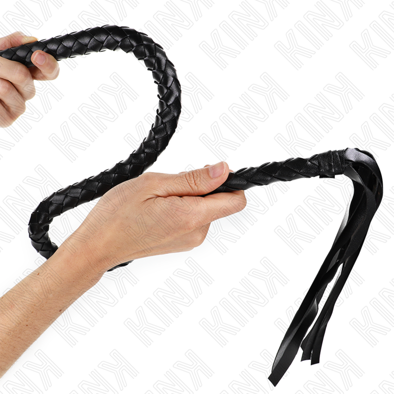KINK - LÁTIGO DE SERPIENTE CON ANILLO DE MANO NEGRO 65 CM - Imagen 3