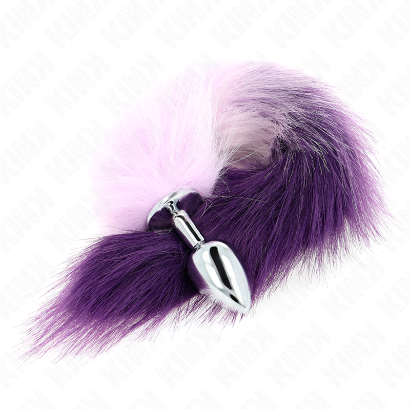 KINK - PLUG ANAL TALLA S 7 X 3 CM CON COLA SINTÉTICA 40 CM VIOLETA - Imagen 2