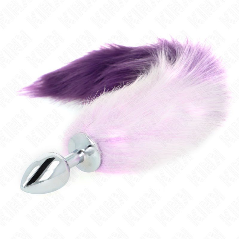 KINK - PLUG ANAL TALLA S 7 X 3 CM CON COLA SINTÉTICA 40 CM VIOLETA - Imagen 4
