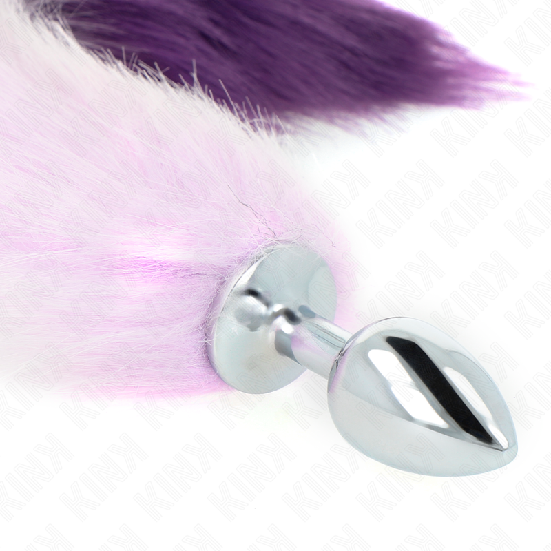 KINK - PLUG ANAL TALLA S 7 X 3 CM CON COLA SINTÉTICA 40 CM VIOLETA - Imagen 3