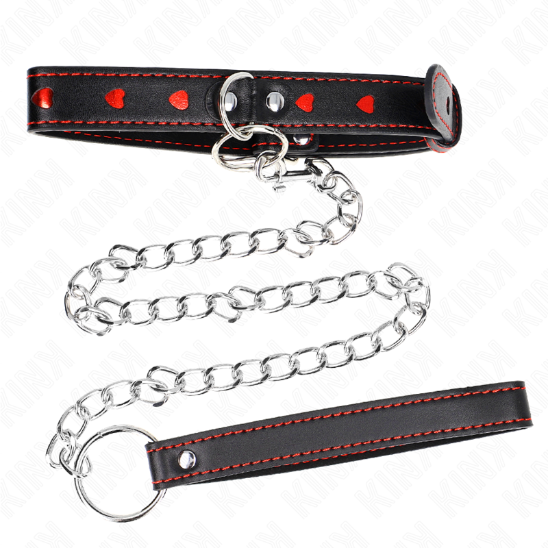 KINK - COLLAR CON CORREA 65 CM DETALLES CORAZÓN 52.5 X 2.5 CM - Imagen 3