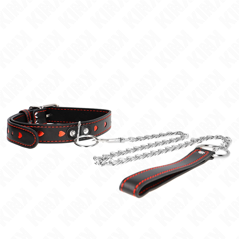 KINK - COLLAR CON CORREA 65 CM DETALLES CORAZÓN 52.5 X 2.5 CM - Imagen 5