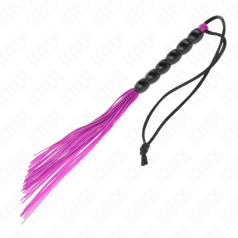 KINK - MINI LÁTIGO DE SILICONA CON AGARRE 6 BOLAS MORADO 26 CM - Imagen 3