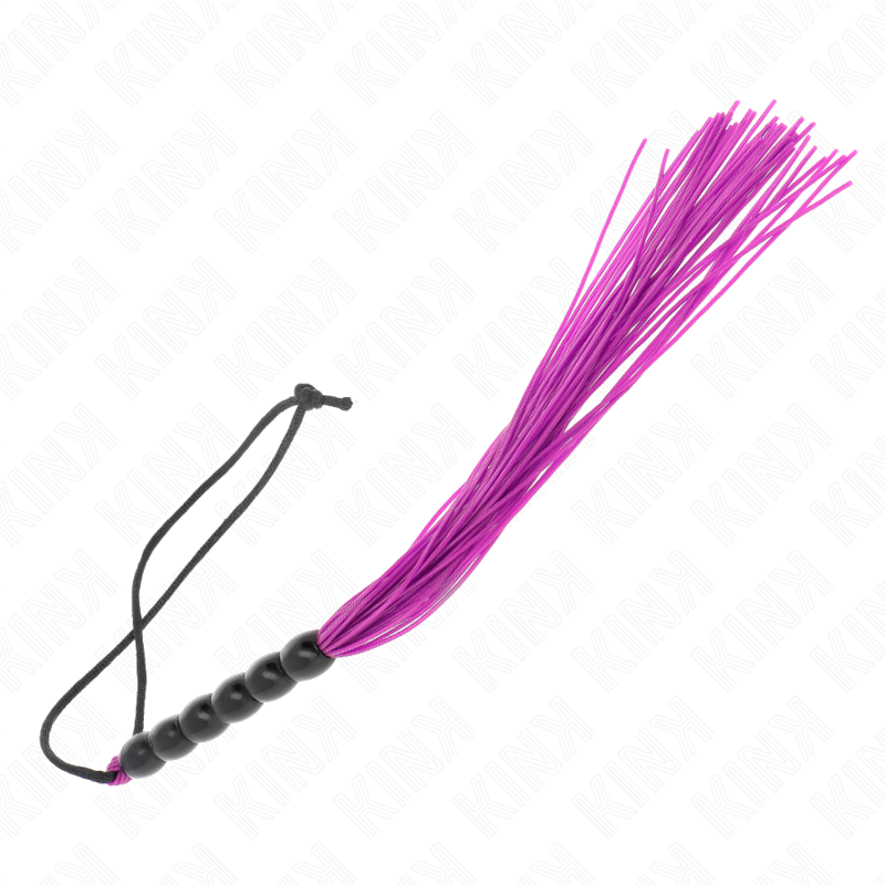 KINK - MINI LÁTIGO DE SILICONA CON AGARRE 6 BOLAS MORADO 26 CM - Imagen 4