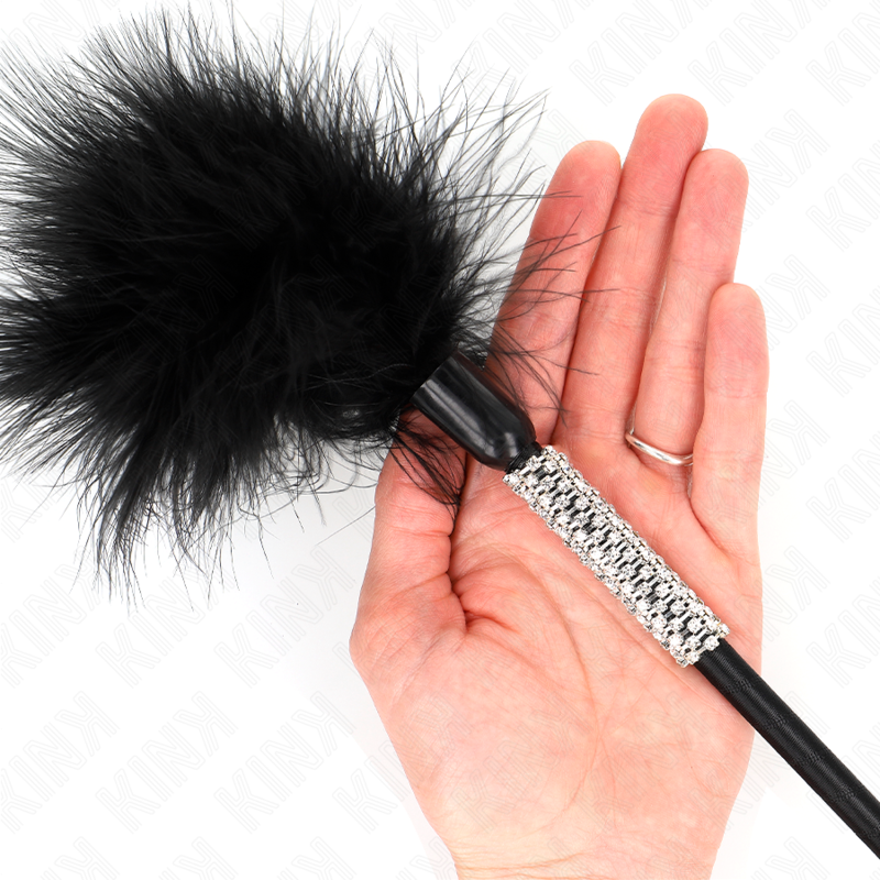 KINK - PLUMAS PARA COSQUILLAS CON MANGO DE DIAMANTES DE IMITACIÓN 50 CM - Imagen 3