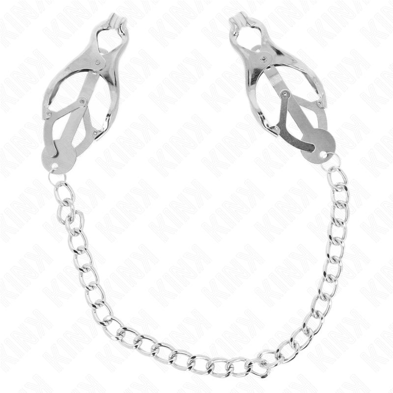 KINK - PINZAS PARA PEZONES ESTILO JAPONÉS CON CADENA PLATEADO 30 CM - Imagen 2