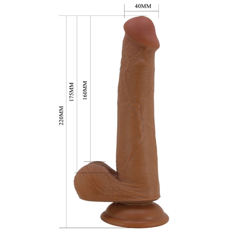 PRETTY LOVE - TALLEN DILDO REALÍSTICO 22 CM MULATO - Imagen 4