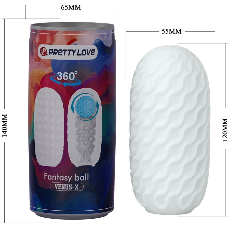 PRETTY LOVE - VENUS X MASTURBADOR MASCULINO MODELO 2 BLANCO - Imagen 2