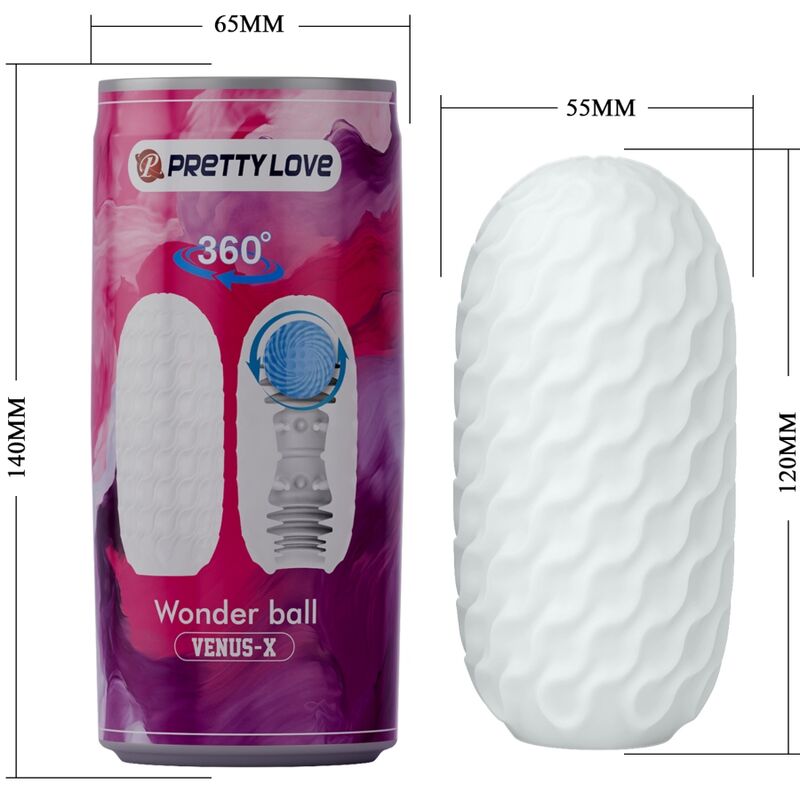 PRETTY LOVE - VENUS X MASTURBADOR MASCULINO MODELO 3 BLANCO - Imagen 4