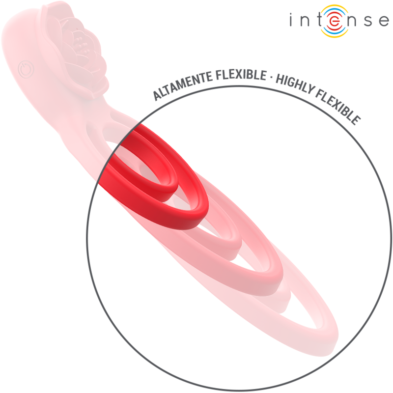 INTENSE - GAIL ROSA ESTIMULADORA 10 VIBRACIONES ROJO CONTROL REMOTO - Imagen 4