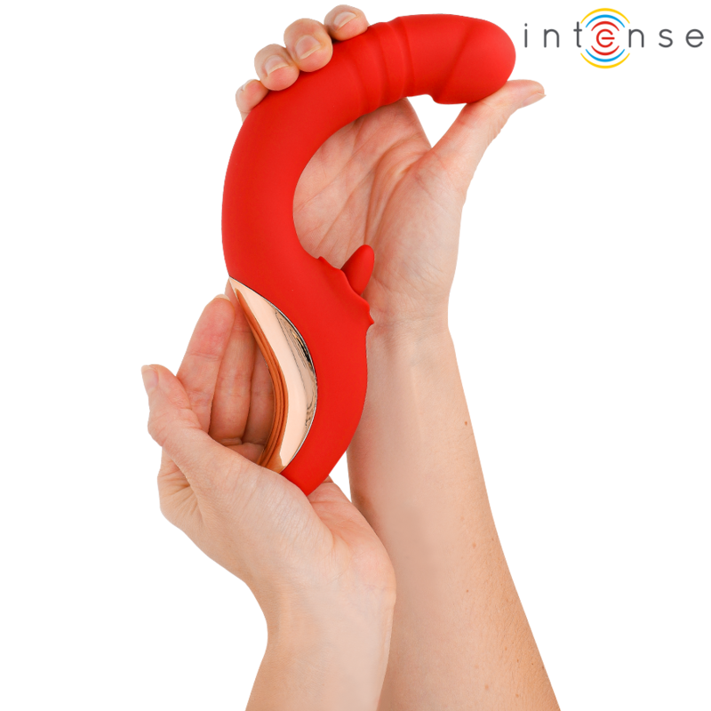 INTENSE - PAULINA VIBRADOR & ESTIMULADOR EN FORMA DE U ROJO - Imagen 5