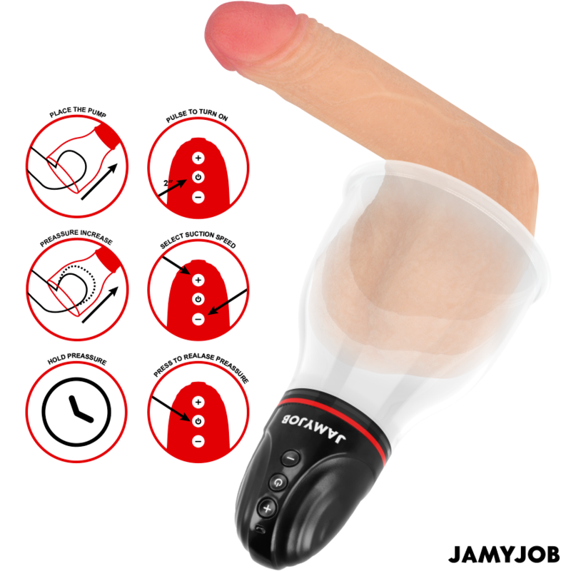 JAMYJOB - XPAND LITE BOMBA AUTOMÁTICA DE TESTÍCULOS 3 NIVELES DE SUCCIONADOR GRIS - Imagen 5