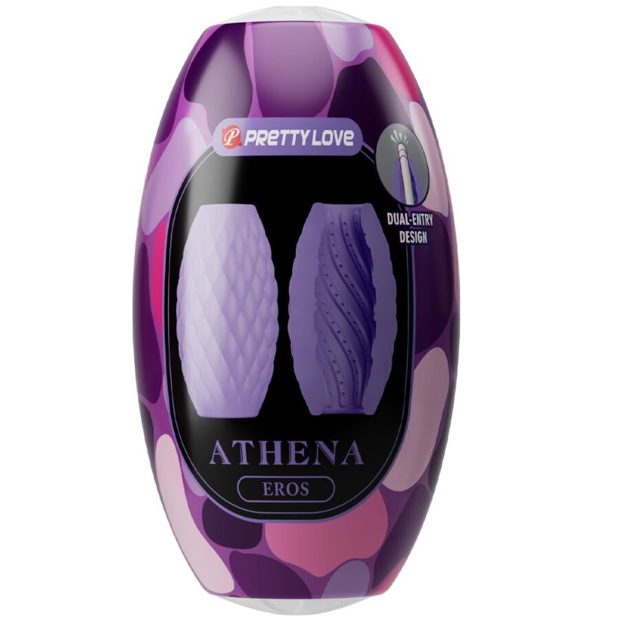 PRETTY LOVE - ATHENA EROS MASTURBADOR MASCULINO SILICONA MORADO - Imagen 4