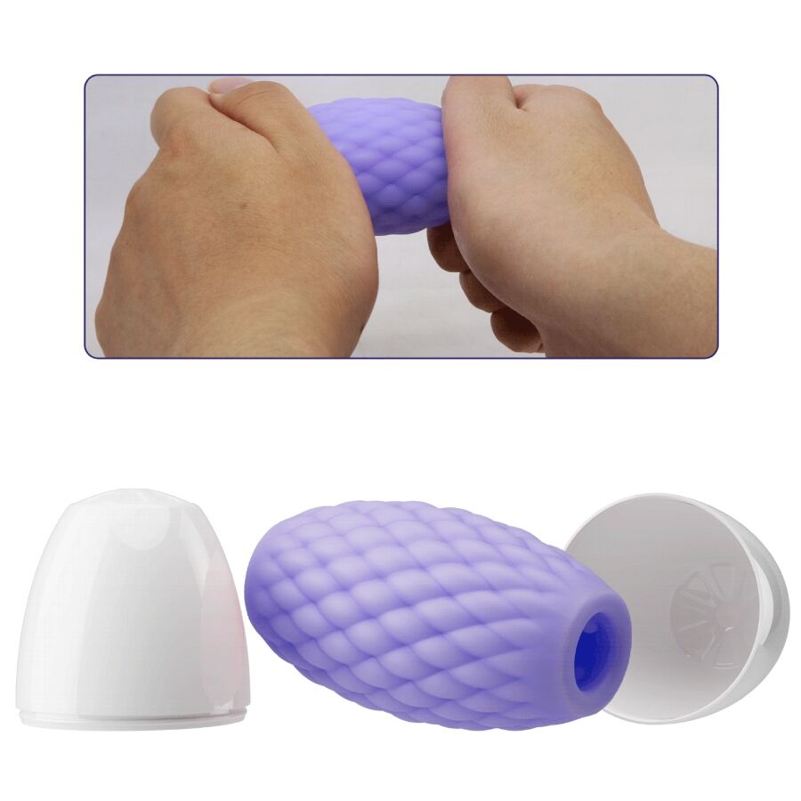 PRETTY LOVE - ATHENA EROS MASTURBADOR MASCULINO SILICONA MORADO - Imagen 6